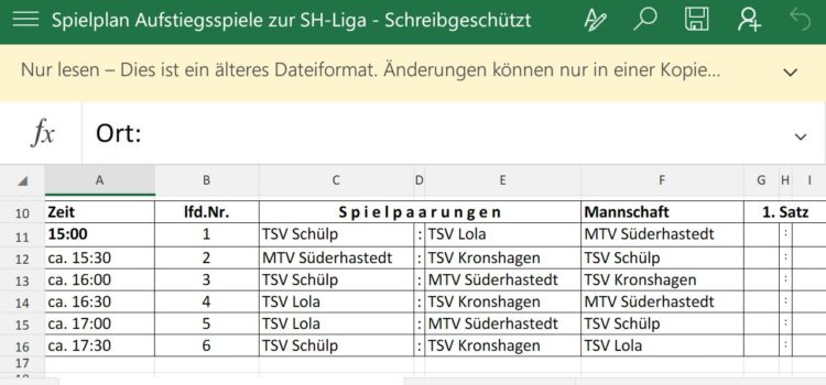 SH-Liga Aufstiegsspiele in Nortorf SH-Liga Aufstiegsspiele in Nortorf